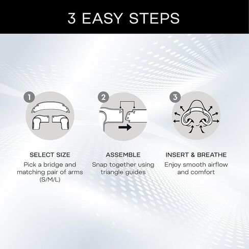 Reusable Nasal Strips for Breathing: Snoring Support, Max Strength Internal Nasal Opener, No Sticky Pads, Nose Strips Alternative, Bend-to-Fit Steel Bridge Nasal Dilators for Sleep in Kuwait