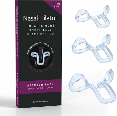Nasal Dilator for Quiet Nights, Breathing and Snoring Relief | Nasal Strip Alternative| Reusable & Adjustable | Drug-Free Airflow Boost, Snoring Solution in Saudi Arabia