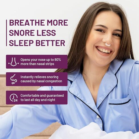 Nasal Dilator for Quiet Nights, Breathing and Snoring Relief | Nasal Strip Alternative| Reusable & Adjustable | Drug-Free Airflow Boost, Snoring Solution in Saudi Arabia