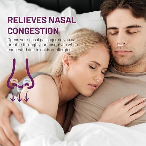 Nasal Dilator for Quiet Nights, Breathing and Snoring Relief | Nasal Strip Alternative| Reusable & Adjustable | Drug-Free Airflow Boost, Snoring Solution in Saudi Arabia