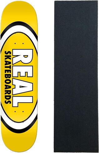 لوح تزلج حقيقي كلاسيكي بيضاوي أصفر مقاس 8.06 بوصة × 31.8 بوصة مع قبضة in Kuwait