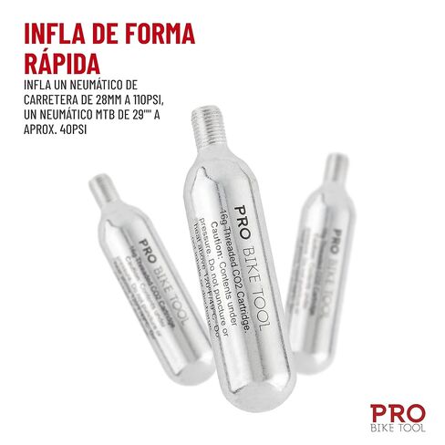 16g Threaded CO2 Cartridges - 30 Pack for All CO2 Bike Tire Inflators with Threaded Connection - Quick Air Refill for Bicycle Tires - Cartridge for CO2 Pump - Road or MTB Bikes in Kuwait