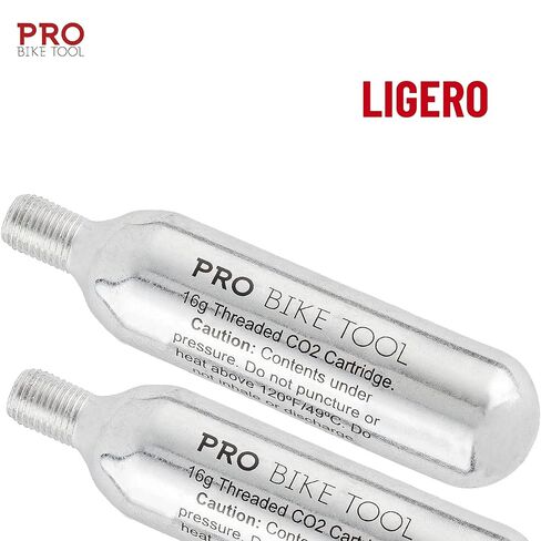 16g Threaded CO2 Cartridges - 30 Pack for All CO2 Bike Tire Inflators with Threaded Connection - Quick Air Refill for Bicycle Tires - Cartridge for CO2 Pump - Road or MTB Bikes in Kuwait