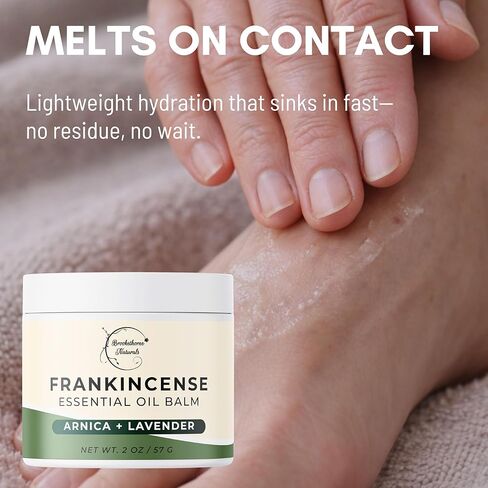 بلسم اللبان الطبيعي من بروكثورن | بلسم زيت اللبان العطري لترطيب البشرة | تهدئة العضلات ودعم المفاصل | مستخلص بوسويليا، أرنيكا مونتانا، زيت الخروع واللافندر 2 أونصة in Kuwait