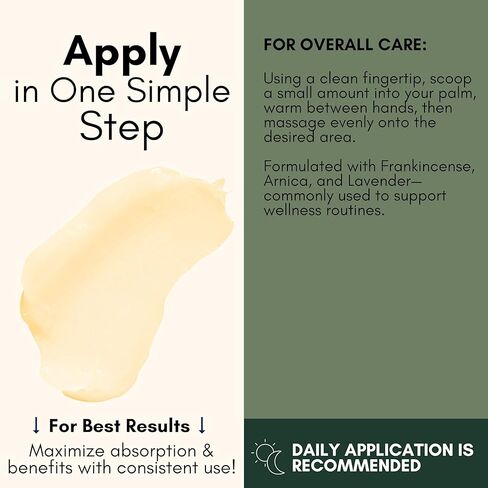 بلسم اللبان الطبيعي من بروكثورن | بلسم زيت اللبان العطري لترطيب البشرة | تهدئة العضلات ودعم المفاصل | مستخلص بوسويليا، أرنيكا مونتانا، زيت الخروع واللافندر 2 أونصة in Kuwait