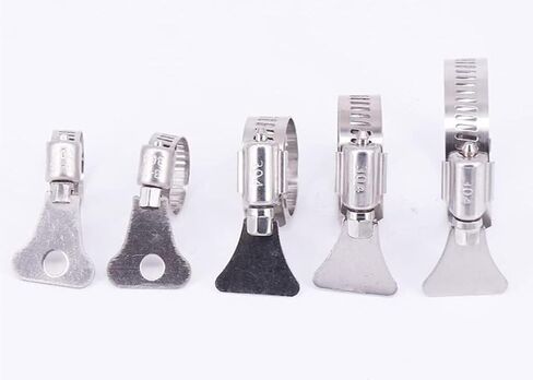 5pcs Adjustable Stainless Steel 304 Worm Drive Hose Clamps for Fuel, Water, and Pipe Applications(8-12mm) in Saudi Arabia