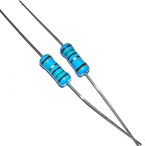 20Pcs 1W Metal Film Resistor 1 1.2 1.5 10 12 15 100 120 150 R Ohm Five-Color Circle 0.1R 0.12R 0.15R Resistance 1K 1.2K 1.5K 10K(MF 1W 51R 20pcs) in Kuwait