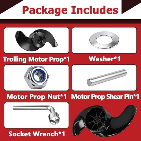 MKP-32 Trolling Motor Propeller Compatible with Minn Kota 3-5/8" Motor Diamete, Weedless Wedge 2 Prop Replacement for 80-202lb Thrust, Replace Part Number 2091160 1865017 1378131 in Kuwait