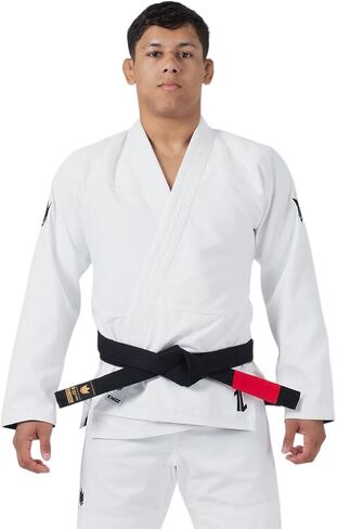 KINGZ The ONE Mens Jiu Jitsu Gi - أسود، IBJJF قانوني، كيمونو خفيف الوزن، خياطة معززة، رباط حبل in Kuwait