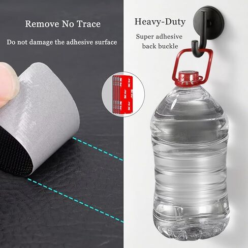 10 مجموعات من أشرطة الخطاف والحلقة شديدة التحمل، شريط لاصق مزدوج الجوانب، 1.2 بوصة * 3.2 بوصة أسود قوي التثبيت للاستخدام الداخلي والخارجي على الجدران، الزجاج، البلاط، المعدن، الخشب، والمزيد in Kuwait