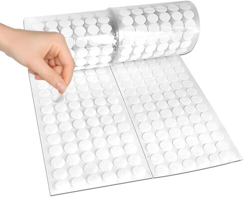 700pcs (350 Pairs) Self Adhesive Dots Hook & Loop Dots Sticky Back for School Classroom Office Home(Transparent) in Saudi Arabia