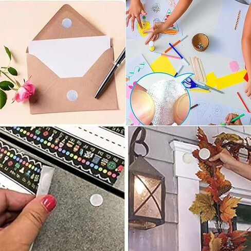 700pcs (350 Pairs) Self Adhesive Dots Hook & Loop Dots Sticky Back for School Classroom Office Home(Transparent) in Saudi Arabia