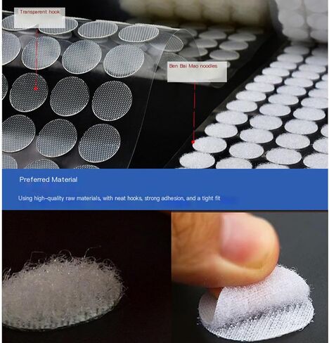 700pcs (350 Pairs) Self Adhesive Dots Hook & Loop Dots Sticky Back for School Classroom Office Home(Transparent) in Saudi Arabia