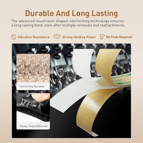 قفل مزدوج منخفض المستوى وقابل لإعادة الإغلاق SJ4570 مصنوع من 3M | 1 × 7.5 قدم | شرائط تثبيت ذات قوة صناعية | خطاف متشابك ذاتي التزاوج مع لاصق قوي | استخدام داخلي وخارجي in Kuwait