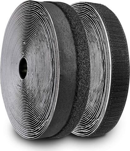Window Screen Frame Border Tape Self Adhesive Hook and Loop Strip for DIY Net Mesh Screen Edging Strips (20'Black) in Saudi Arabia