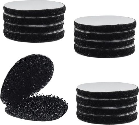 Hitefu 24 Pairs 2 Inch (50mm) Round Hook and Loop Fasteners, Double Sided Sticky Tapes, Self Adhesive Hook and Loop Dots for Home/Office/Wall/Carpet (White) in Saudi Arabia