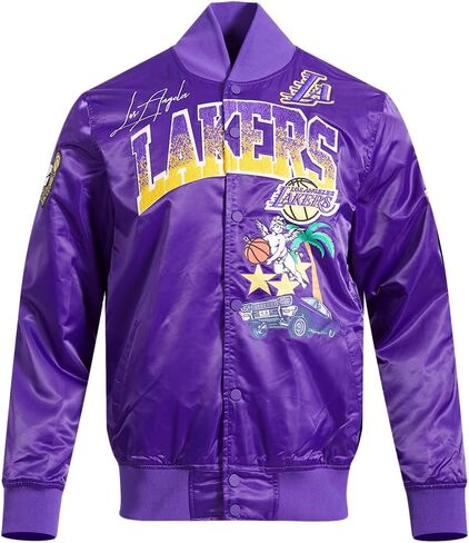 Pro Standard Mens NBA Mash Up Satin Jacket in Saudi Arabia