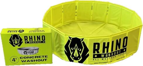 Gen 2 Concrete Placing System 1PC Washout Container by Rhino All-Weather Tough Waterproof and Leakproof Cleanout Tub for Concrete Pumping, Ready-Mix, Shotcrete, Mortar, Stucco (WOP-070SU-G2) in Saudi Arabia