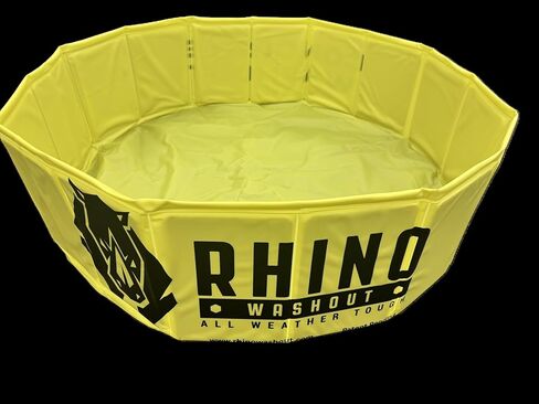 Gen 2 Concrete Placing System 1PC Washout Container by Rhino All-Weather Tough Waterproof and Leakproof Cleanout Tub for Concrete Pumping, Ready-Mix, Shotcrete, Mortar, Stucco (WOP-070SU-G2) in Saudi Arabia