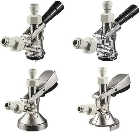Keg Coupler Draft Beer Dispenser with Push-In Fitting Pneumatic Quick Joint, Available in G, A, D, S Types(G Type) in Saudi Arabia