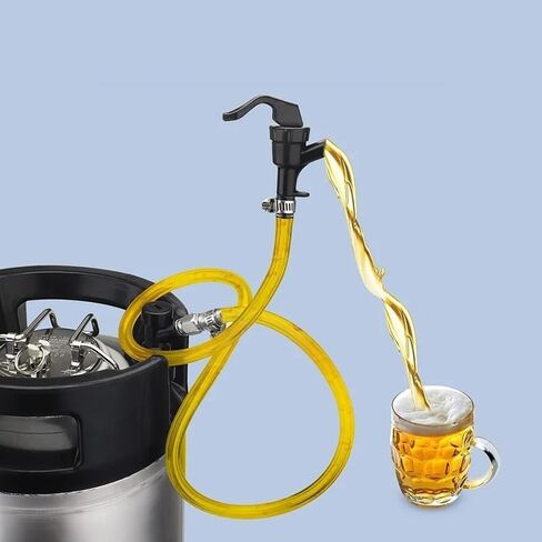 Ball Lock Beer Line Assembly, Picnic Tap Faucet with 60cm Silicone Hose, Beer Dispenser for Corny Keg Soda Dispensing in Saudi Arabia