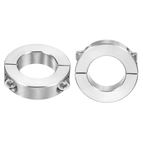 uxcell 2 Pcs Double Split Shaft Collar 1-1/8" Bore, Two Piece Clamping Collar 1-7/8" OD 1/2" Thickness, 303 Stainless Steel Set Screw Split Collar in Saudi Arabia