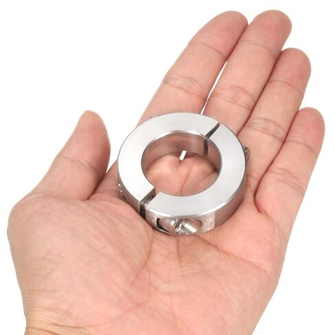 uxcell 2 Pcs Double Split Shaft Collar 1-1/8" Bore, Two Piece Clamping Collar 1-7/8" OD 1/2" Thickness, 303 Stainless Steel Set Screw Split Collar in Saudi Arabia