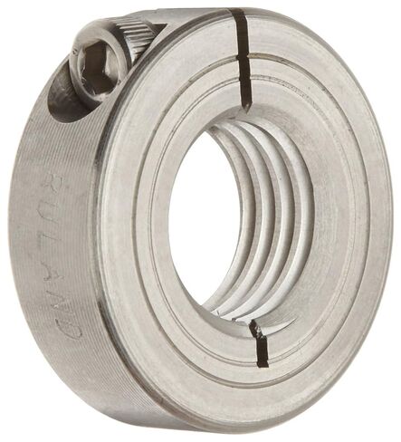 Ruland MTCL-12-1.75-SS One-Piece Clamping Shaft Collar, Threaded, Stainless Steel, Metric, 12mm-1.75 Bore, 28mm OD, 11mm Width in Kuwait