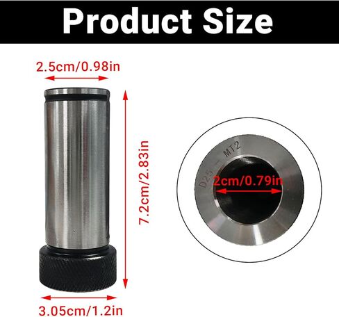 MT2 to D25 Lathe Tool Holder | Morse Taper 2 Tool Extension Reducer for CNC & Manual Lathes | 40Cr Steel Boring Bar Holder for Internal Tools in Kuwait
