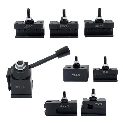 Findmall 8 قطعة OXA 250-000 WedgeType أداة آخر مخرطة صغيرة تصل إلى 8 تغيير سريع تحول ومواجهة حامل مناسب للمخرطة in Saudi Arabia
