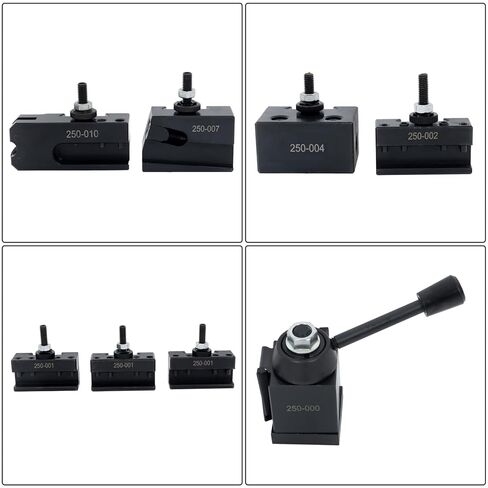 Findmall 8 قطعة OXA 250-000 WedgeType أداة آخر مخرطة صغيرة تصل إلى 8 تغيير سريع تحول ومواجهة حامل مناسب للمخرطة in Saudi Arabia
