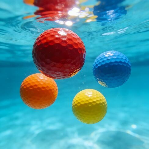 Skylety 16 Pack Glow in The Dark Floating Golf Balls 4 Colors Luminous Practice Water Floater Golf Balls 1.68 Inch Regulation Size for Night Water, Synthetic Rubber Core, Red, Orange, Yellow, Blue in Saudi Arabia