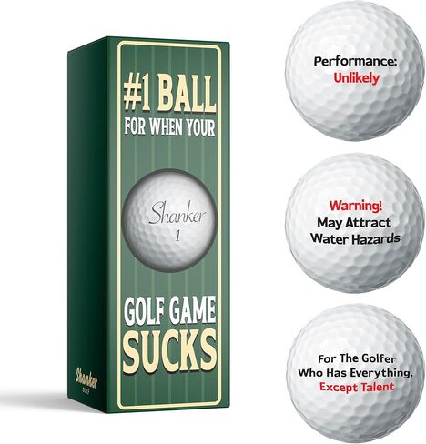 Shanker Golf Balls - Funny Golf Balls with Hilarious Sayings – Perfect Gag Gift for Golfers, Birthday Gifts for Golfers, Funny Golf Gifts for Men, Golf Balls Funny in Kuwait
