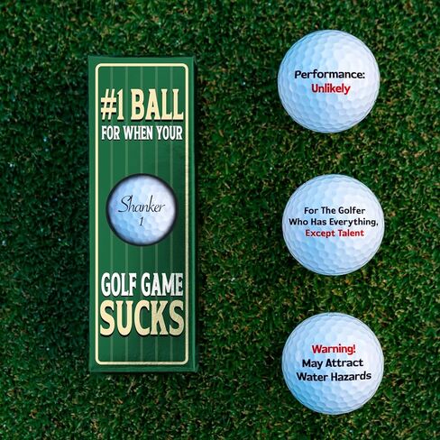 Shanker Golf Balls - Funny Golf Balls with Hilarious Sayings – Perfect Gag Gift for Golfers, Birthday Gifts for Golfers, Funny Golf Gifts for Men, Golf Balls Funny in Kuwait