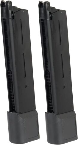 Lancer التكتيكية x Army Armament 1911 مجلة Airsoft Gas Blowback Steel الممتدة مع قاعدة ممتدة 30 طلقة - عبوتان in Saudi Arabia