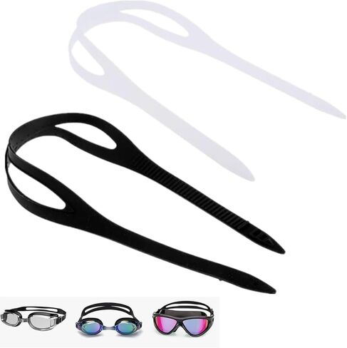 2 Pack Universal Silicone Replacement Mask Strap, Silicone Swimming Goggles Strap Replacement, Scuba Mask Strap Silicone Strap Head Band Parts Accessories for Diving Swim Snorkel in Kuwait
