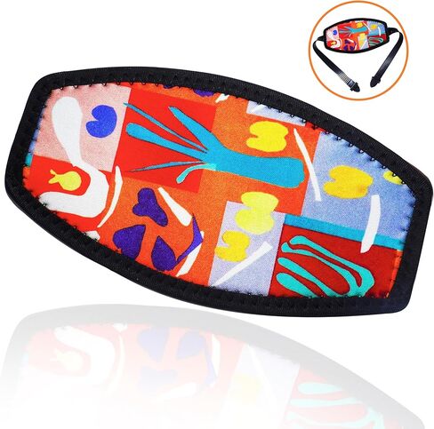 PWind Neoprene Diving Mask Strap Cover with Velcro, Adjustable Non-Slip Hair Protector for Scuba Diving & Snorkeling Masks in Kuwait