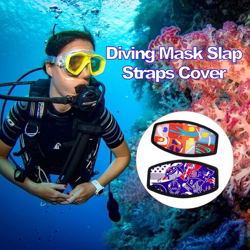 PWind Neoprene Diving Mask Strap Cover with Velcro, Adjustable Non-Slip Hair Protector for Scuba Diving & Snorkeling Masks in Kuwait