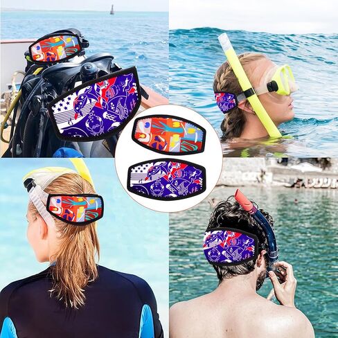 PWind Neoprene Diving Mask Strap Cover with Velcro, Adjustable Non-Slip Hair Protector for Scuba Diving & Snorkeling Masks in Kuwait