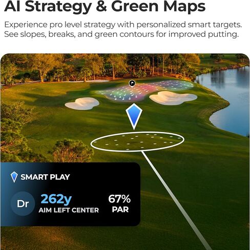 Arccos Air - نظام التتبع التلقائي لألعاب الجولف مع محدد المدى GPS AI والتحليلات المكتسبة للسكتات الدماغية (لا يلزم وجود أجهزة استشعار للنادي، عضوية مجانية للسنة الأولى) in Kuwait