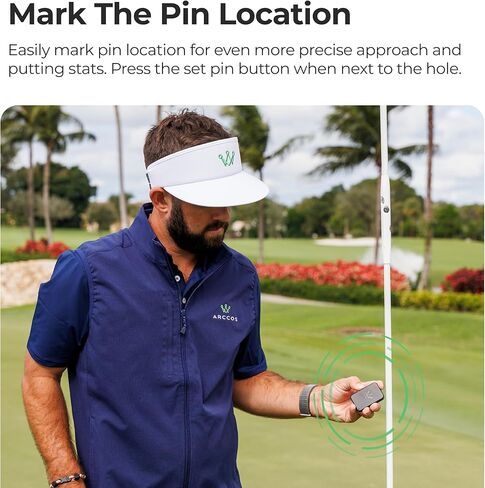 Arccos Air - نظام التتبع التلقائي لألعاب الجولف مع محدد المدى GPS AI والتحليلات المكتسبة للسكتات الدماغية (لا يلزم وجود أجهزة استشعار للنادي، عضوية مجانية للسنة الأولى) in Kuwait