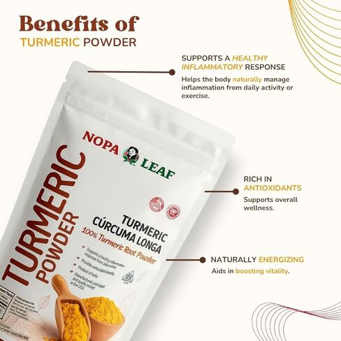 NOPA Leaf Daily Superfood Wellness Bundle – Flax Seed Powder + Turmeric Powder – Digestive Balance, Antioxidant Support & Daily Nutrition in Kuwait