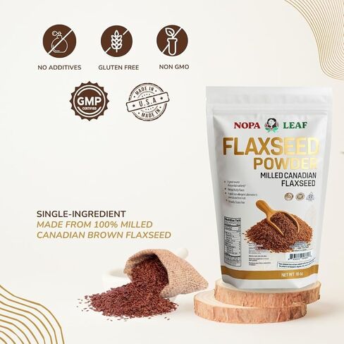 NOPA Leaf Daily Superfood Wellness Bundle – Flax Seed Powder + Turmeric Powder – Digestive Balance, Antioxidant Support & Daily Nutrition in Kuwait