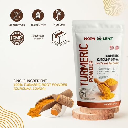 NOPA Leaf Daily Superfood Wellness Bundle – Flax Seed Powder + Turmeric Powder – Digestive Balance, Antioxidant Support & Daily Nutrition in Kuwait