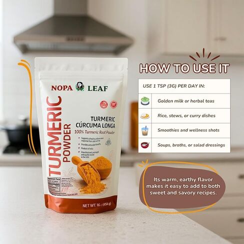 NOPA Leaf Daily Superfood Wellness Bundle – Flax Seed Powder + Turmeric Powder – Digestive Balance, Antioxidant Support & Daily Nutrition in Kuwait