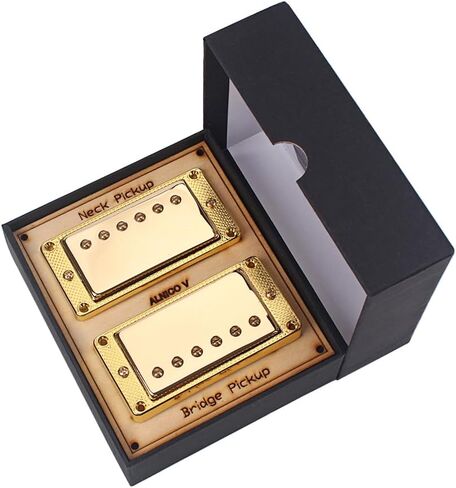 Guitar Humbucker Pickups Set,Double Coil Neck and Bridge Pickup Replacement Parts for LP Electric Guitar (GOLD) in Kuwait