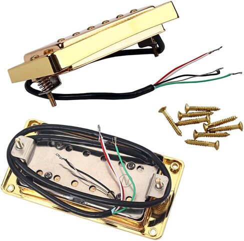 Guitar Humbucker Pickups Set,Double Coil Neck and Bridge Pickup Replacement Parts for LP Electric Guitar (GOLD) in Kuwait