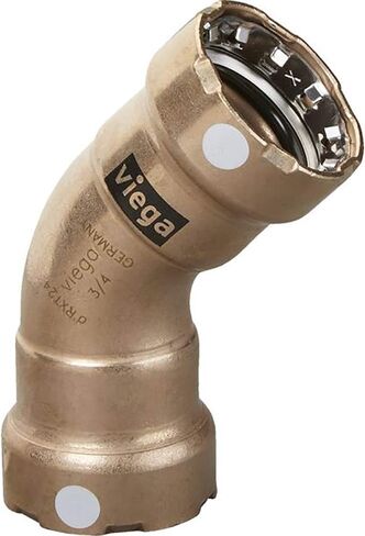 88100 - Aftermarket Replacement Megapress 1 Inch 45 and Deg Copper Nickel Elbow - Double Press Connection - Smart Connect Technology Compatible with Viega in Saudi Arabia