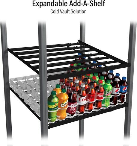 ديسبلاي تكنولوجيز كولد فولت قابل للتوسيع (عبوة من 4) - زيادة التخزين والتنظيم في التخزين البارد الخاص بك، منظم المشروبات للعلب والزجاجات والمزيد in Kuwait