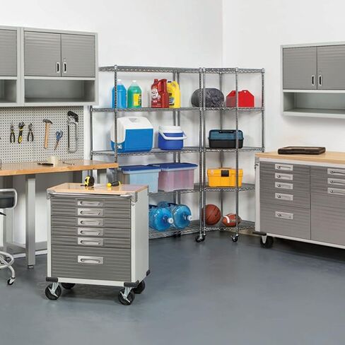 Heavy Duty Steel 6-Tier Corner Restaurant Shelf Commercial Food Storage, NSF Approved in Saudi Arabia